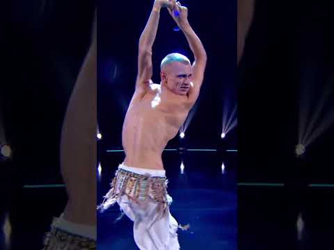 😱 Did He BREAK HIS NECK On Stage?! | Got Talent 2023 #Shorts